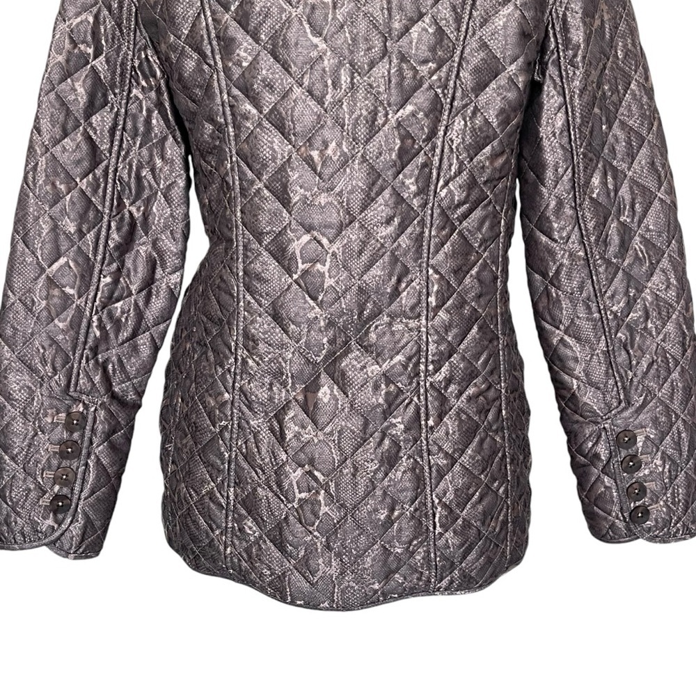 Chico’s Python Print Quilted Jacket Coat Women’s … - image 9